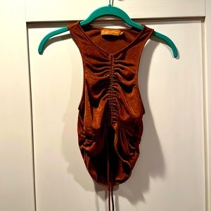 Beige Botany Elastic Top